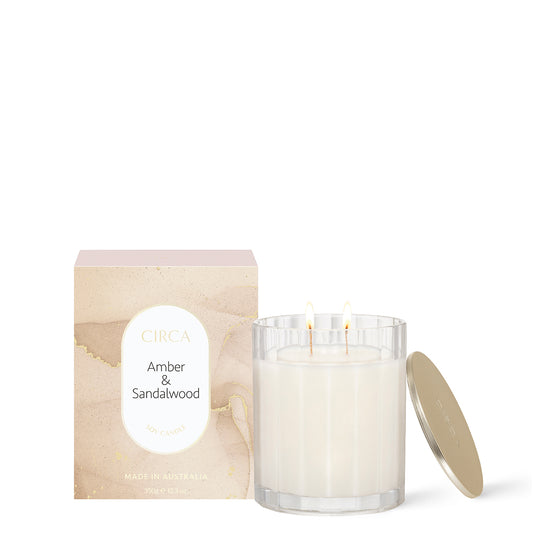 Scented Soy Candle - Amber & Sandalwood