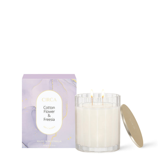 Scented Soy Candle - Cotton Flower & Freesia